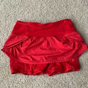 Red Lululemon tennis skirt